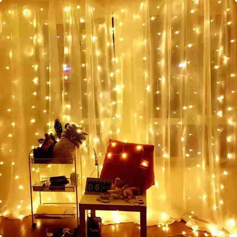 Christmas Lights Curtain Garland Merry Christmas Decorations For Home Christmas Ornaments Xmas Gifts