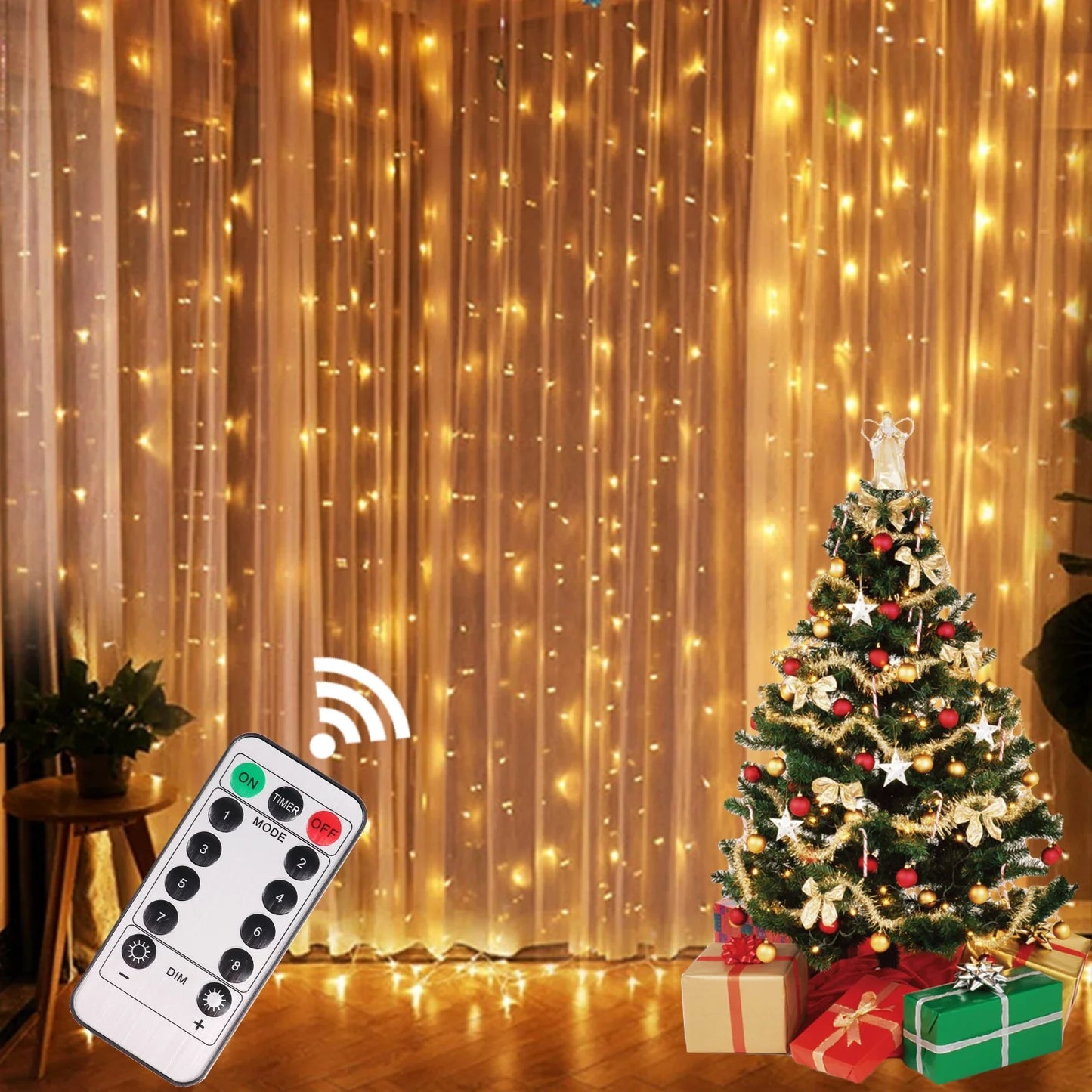 Christmas Lights Curtain Garland Merry Christmas Decorations For Home Christmas Ornaments Xmas Gifts