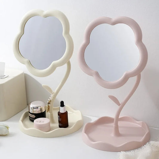 Sunflower Makeup Mirror Girl Dresser Desktop Hanging Jewelry Beauty Mirror Removable Portable