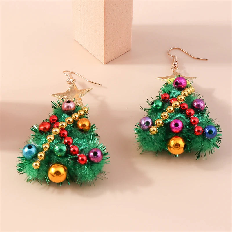 New Fashion Mix Styles Merry Christmas Drop Earrings  Christmas Tree Deer Santa Dangle Earrings