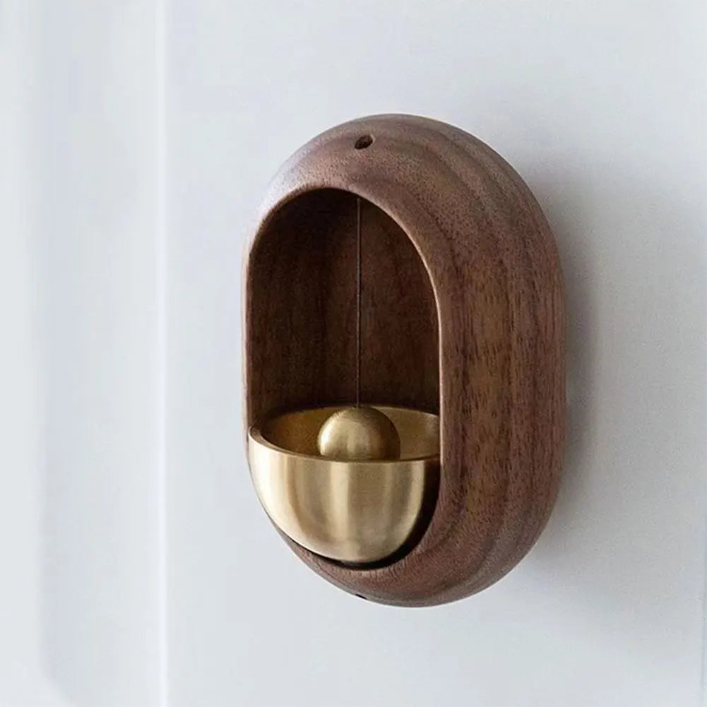 Magnetic Wood Doorbell Chime Hanging Wooden Wind Chimes for Refrigerator Doors Restaurant Home Decor