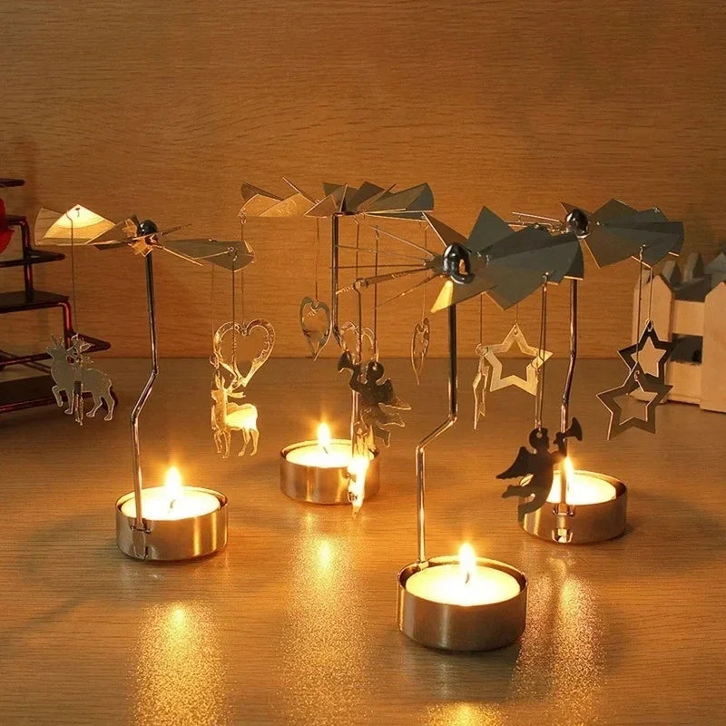 Metal Hot Rotating Candle Holder Decoration Gift