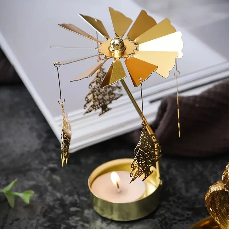 Metal Hot Rotating Candle Holder Decoration Gift