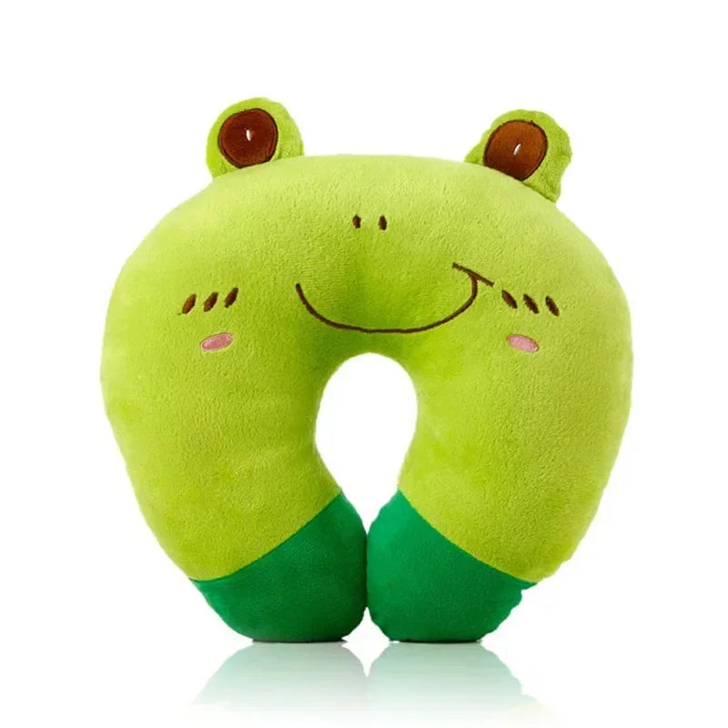 Soft U-shaped Plush Sleep Neck Pillow Office Cushion Cute Kids/Adults Travel Pillow Soft & Cozy