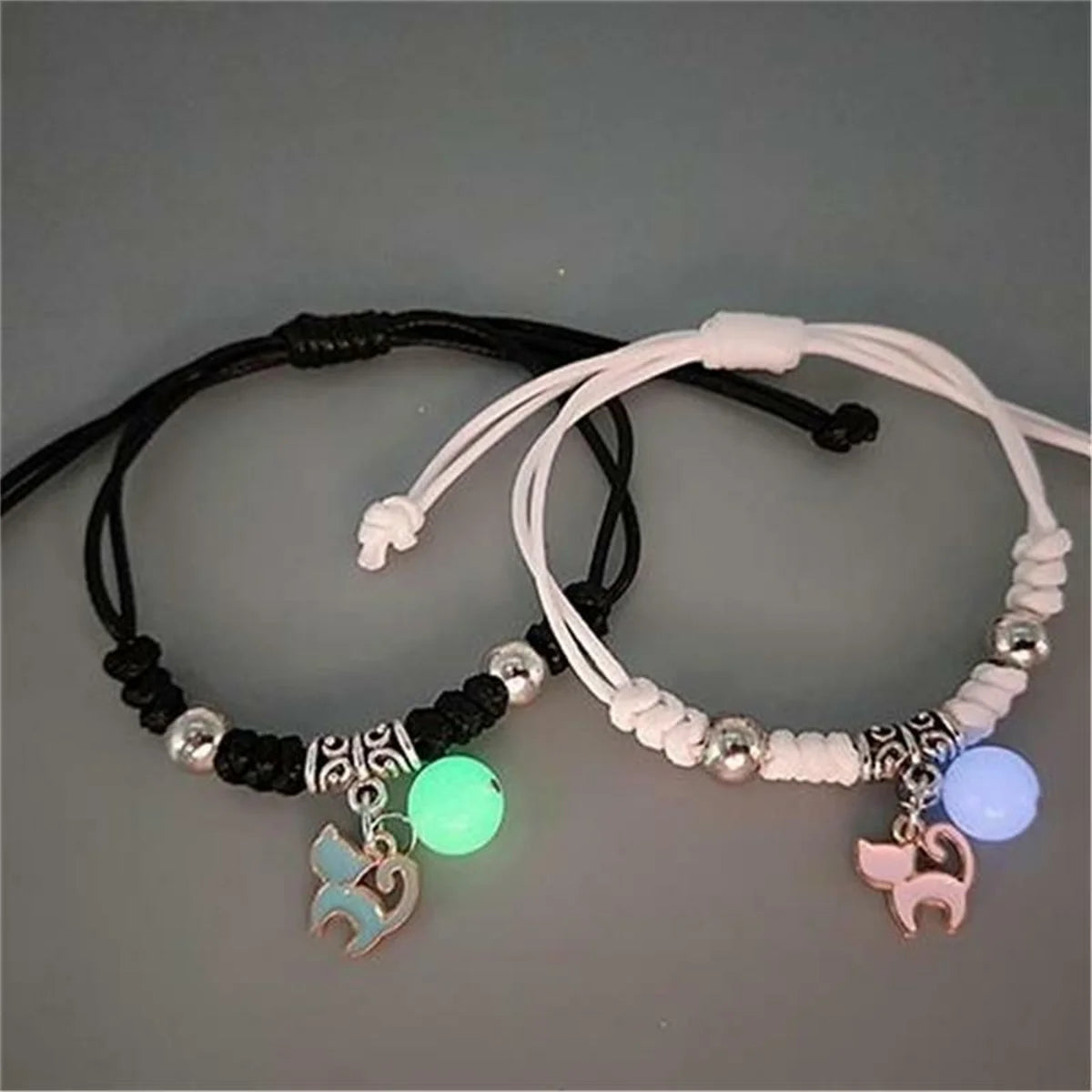 Fashion Luminous Beads Star Couple Bracelet Charm Cross Matching Friend Bracelet Jewelry