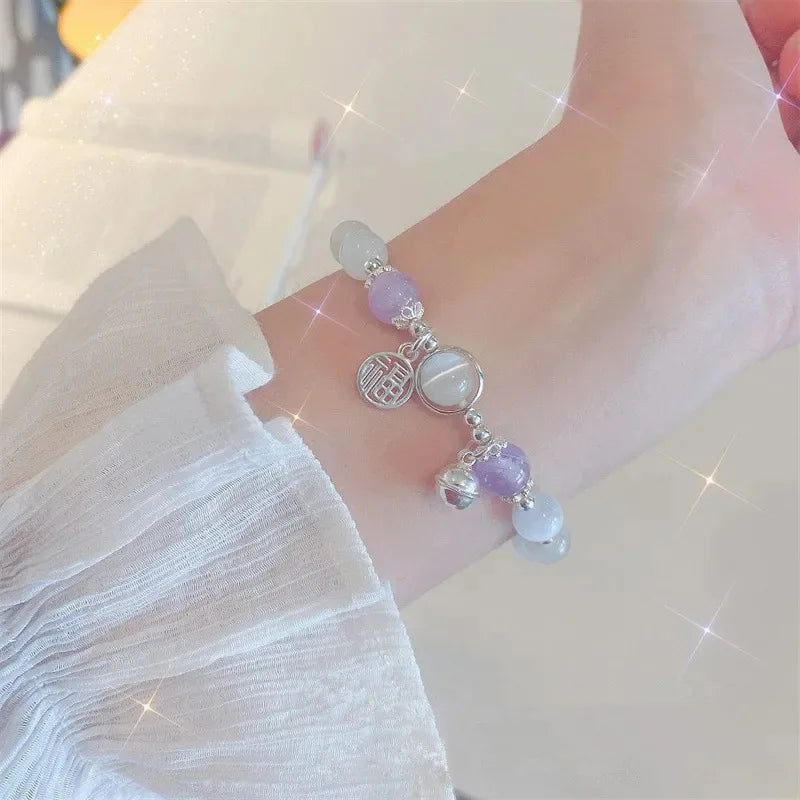 Bracelet Strand Beads Korean Fashion Jewelry for Women Non Fading Charm Hand Decoration Accessories Girls Gift