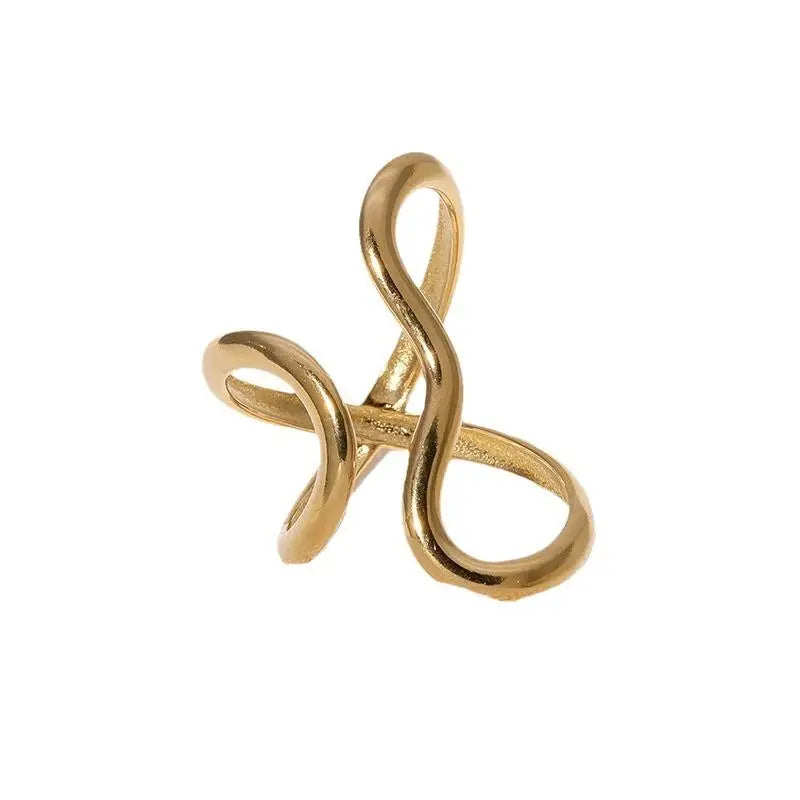 Stainless Steel Gold Color Rings Colorfast Popular Party Personalized Exaggerated Charms Jewelry Gifts