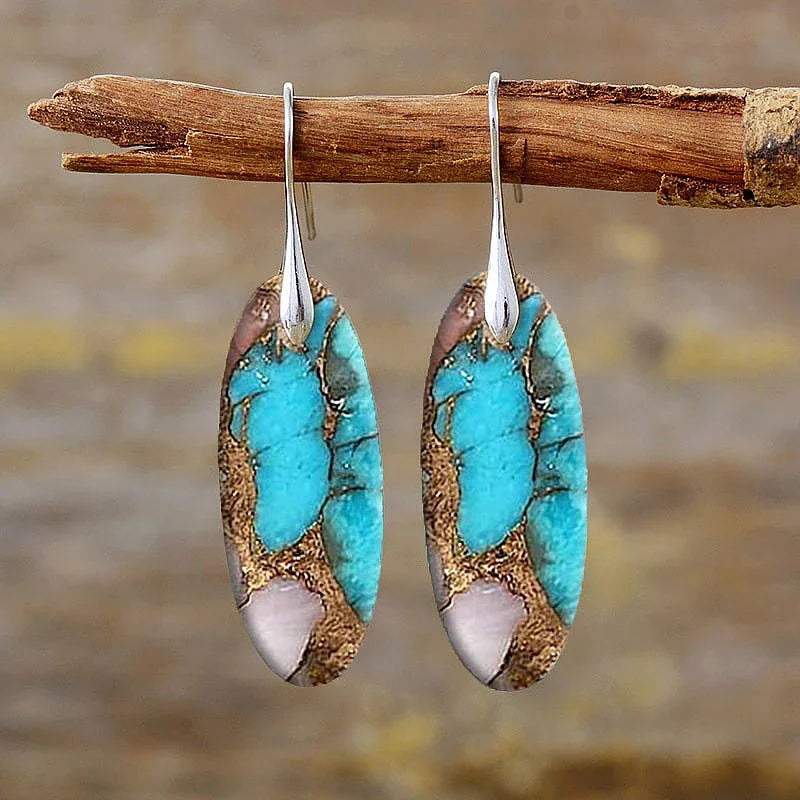 Fashion Bohemian Earring Imitation Turquoise Earring