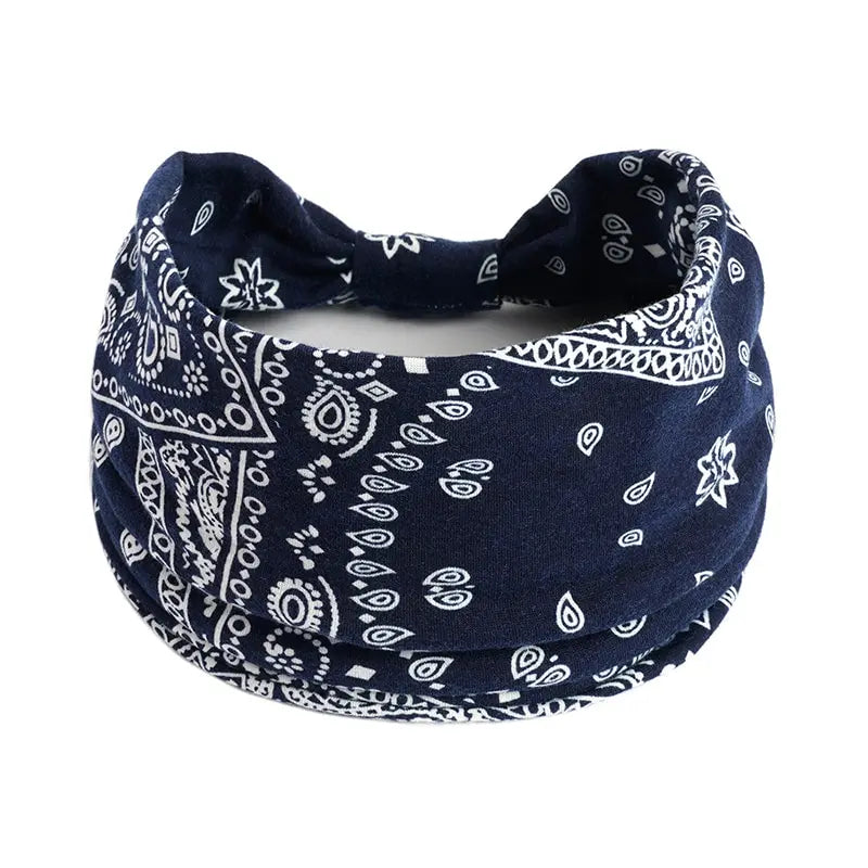 Bohemian Style Elastic Hair Bands Yoga Headband Headwear Print Vintage