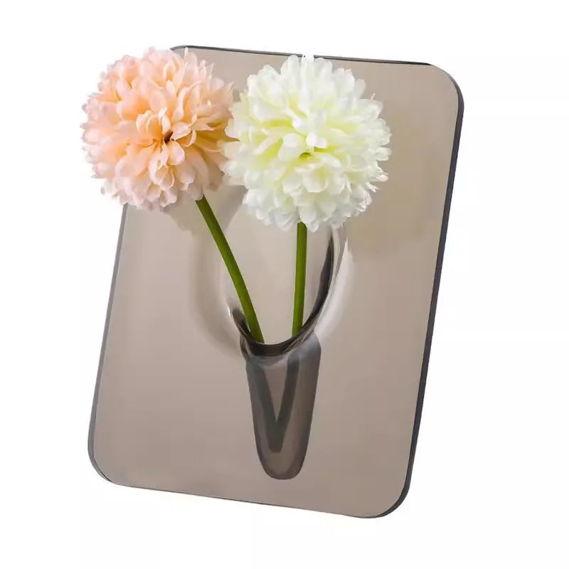 Creative Art Acrylic Photo Frame Vase Hydroponic Flower Arrangement Transparent Vase (20x15cm)