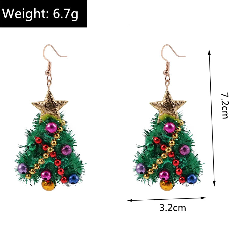 New Fashion Mix Styles Merry Christmas Drop Earrings  Christmas Tree Deer Santa Dangle Earrings