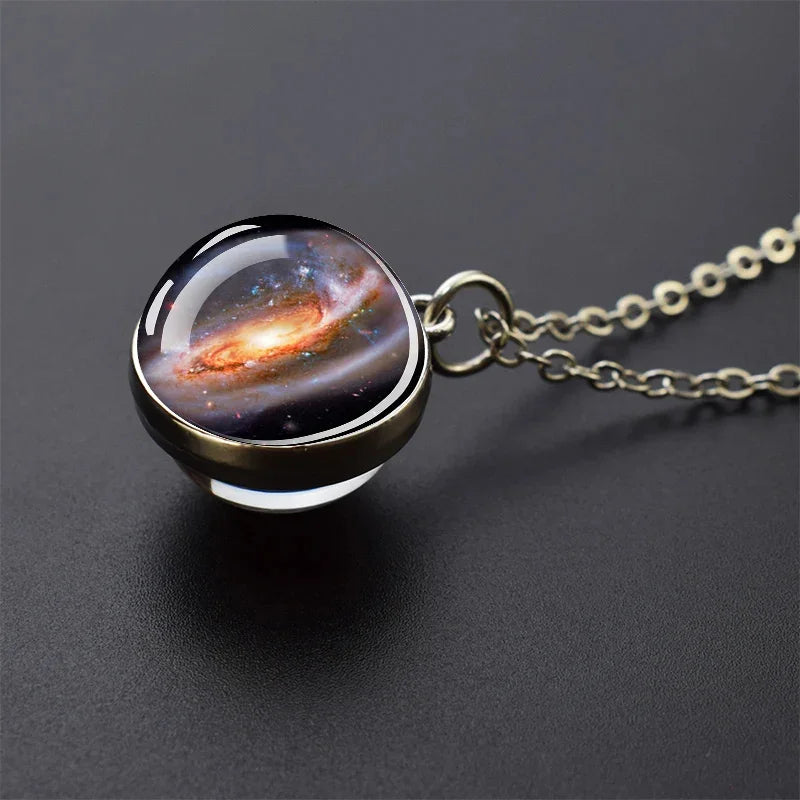 Glow In Dark Solar System Planet Necklace Moon Earth Jupiter Neptune Mars Venus Mercury