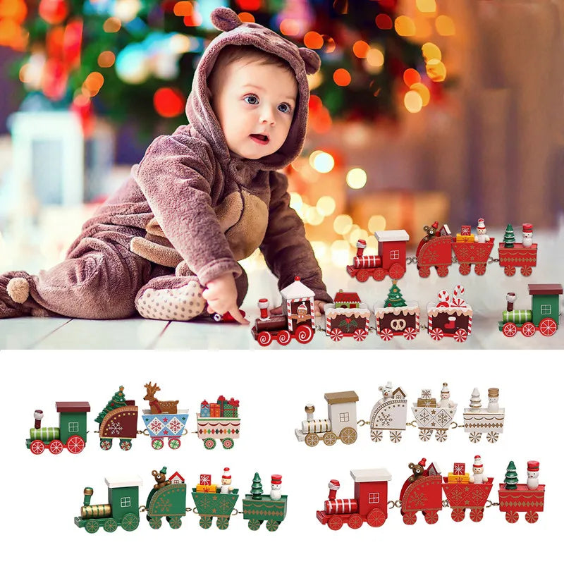 Christmas Wooden Train Merry Christmas Ornaments Christmas Decorations