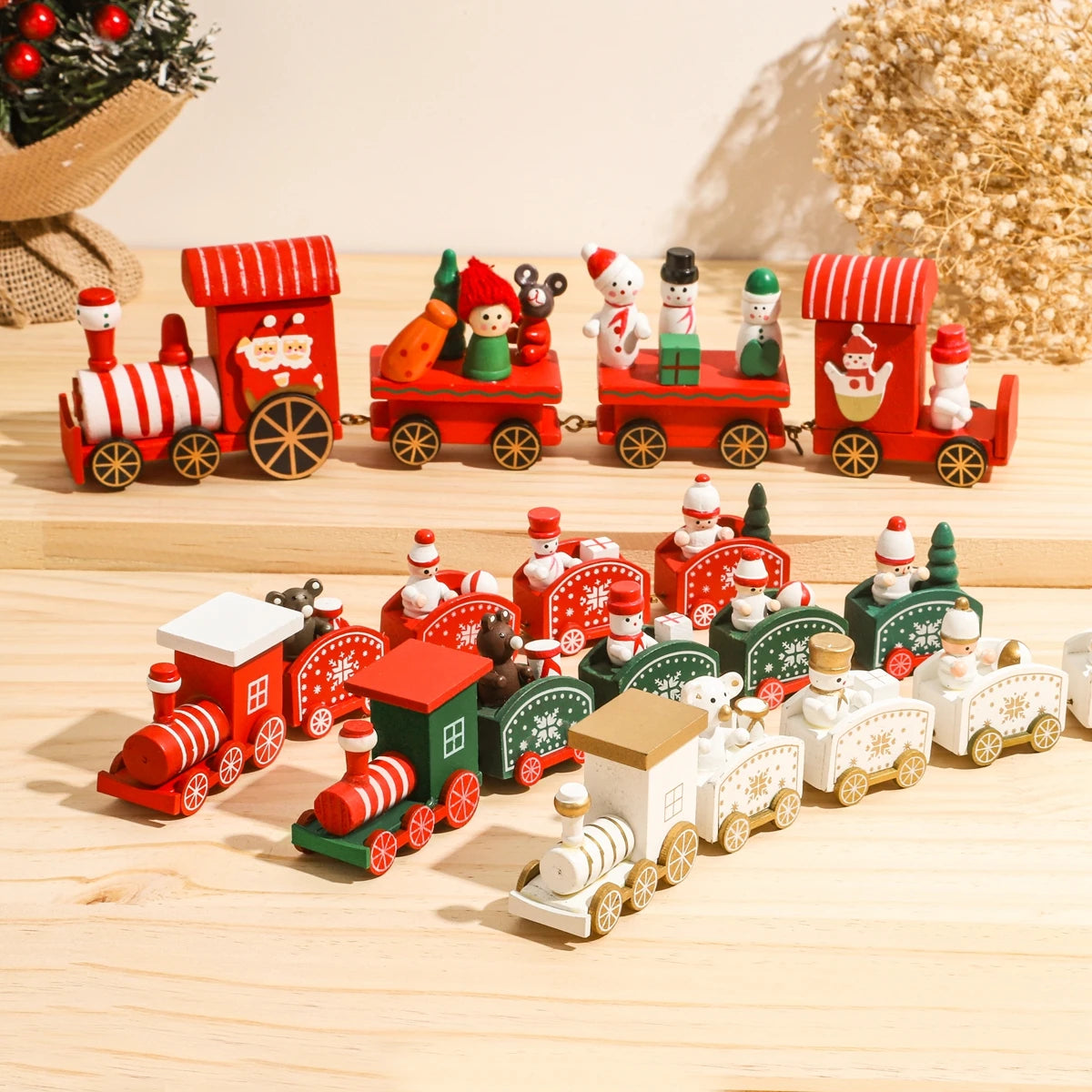 Christmas Wooden Train Merry Christmas Ornaments Christmas Decorations