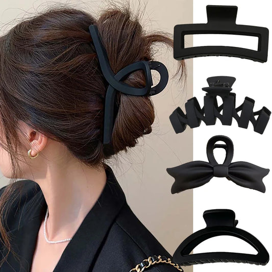 Large Black Hair Clip Fashion French Elegant Hairgrips Hair Accessories