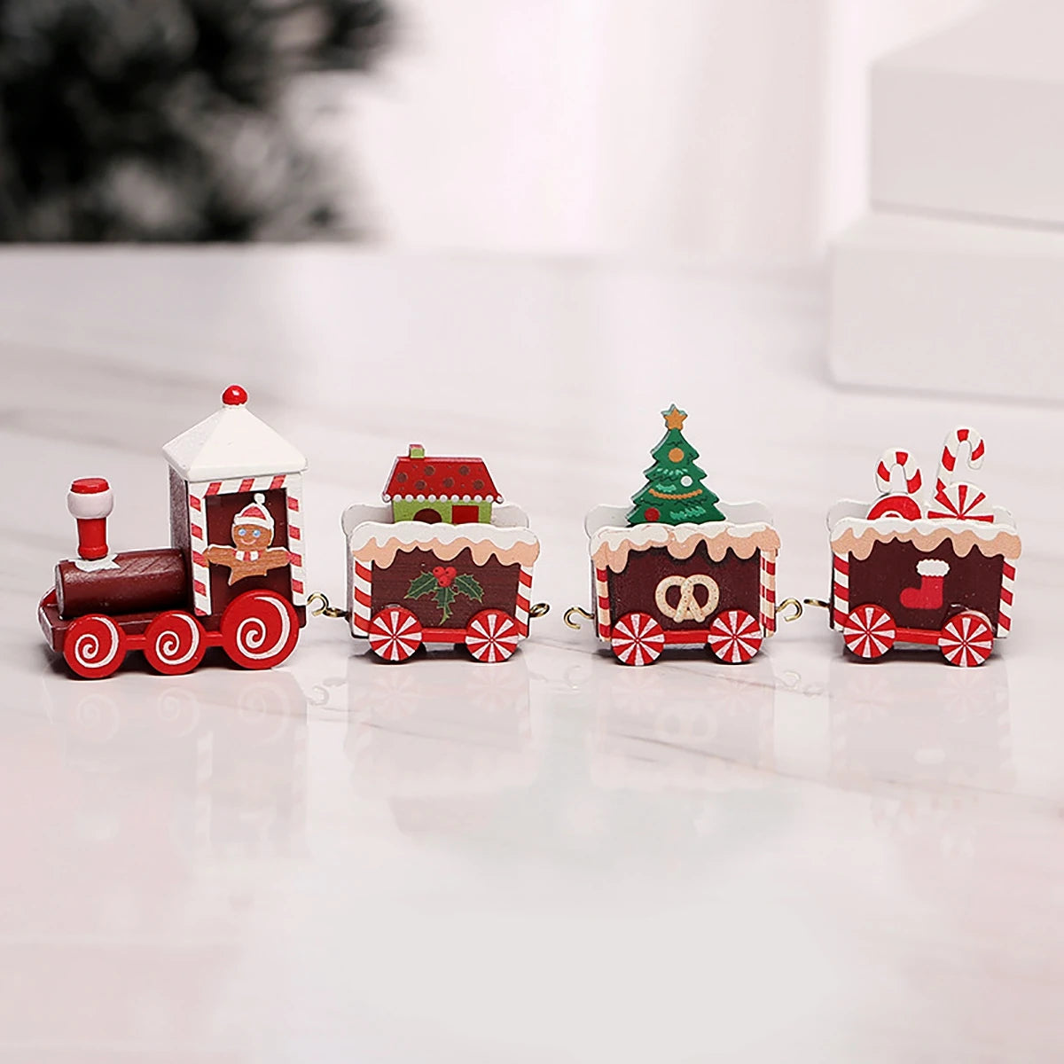 Christmas Wooden Train Merry Christmas Ornaments Christmas Decorations