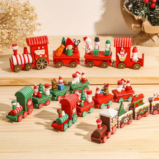 Christmas Wooden Train Merry Christmas Ornaments Christmas Decorations