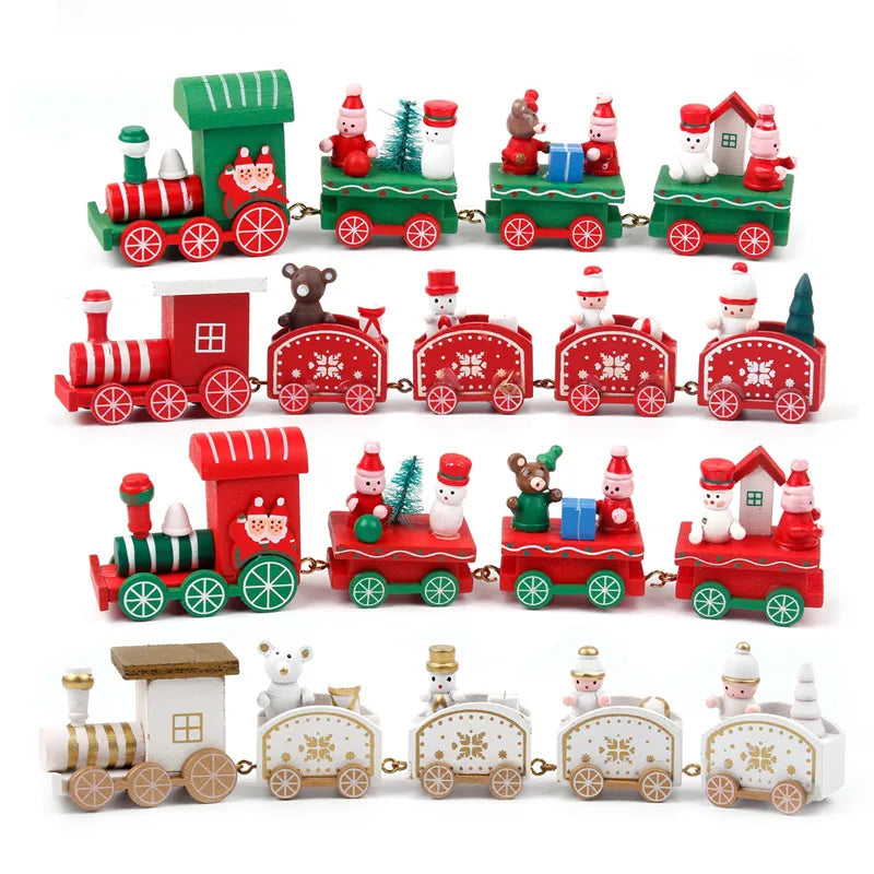 Christmas Wooden Train Merry Christmas Ornaments Christmas Decorations