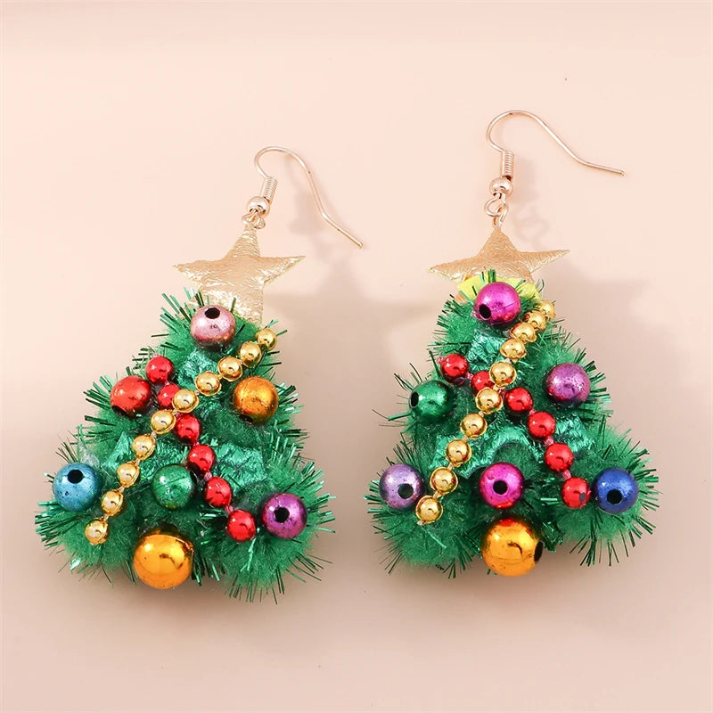 New Fashion Mix Styles Merry Christmas Drop Earrings  Christmas Tree Deer Santa Dangle Earrings